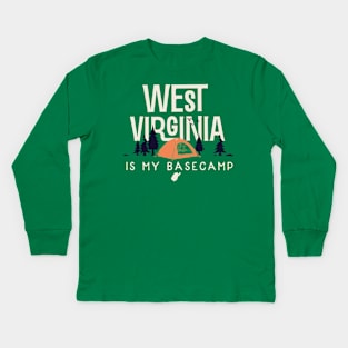 West Virginia is my Base Camp Kids Long Sleeve T-Shirt